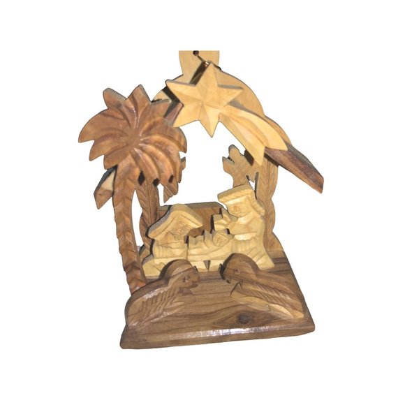 Unbranded Other - Wood Nativity Ornament or Table top Decor